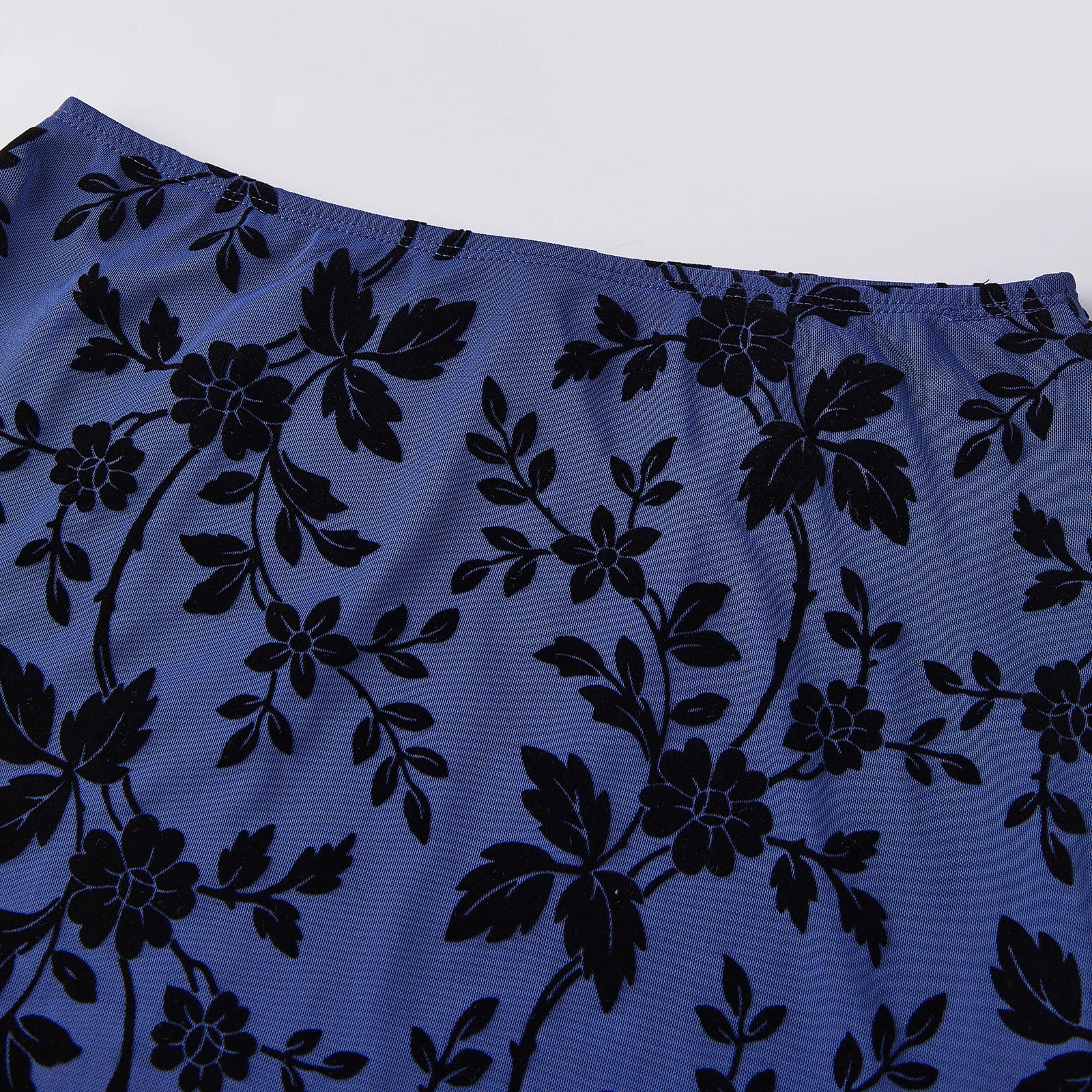 New Women's Floral Long Skirts High Waist Bodycon Mesh Fish Tail Skirt Summer Fall Bohemian Retro Party Going Out Skirts