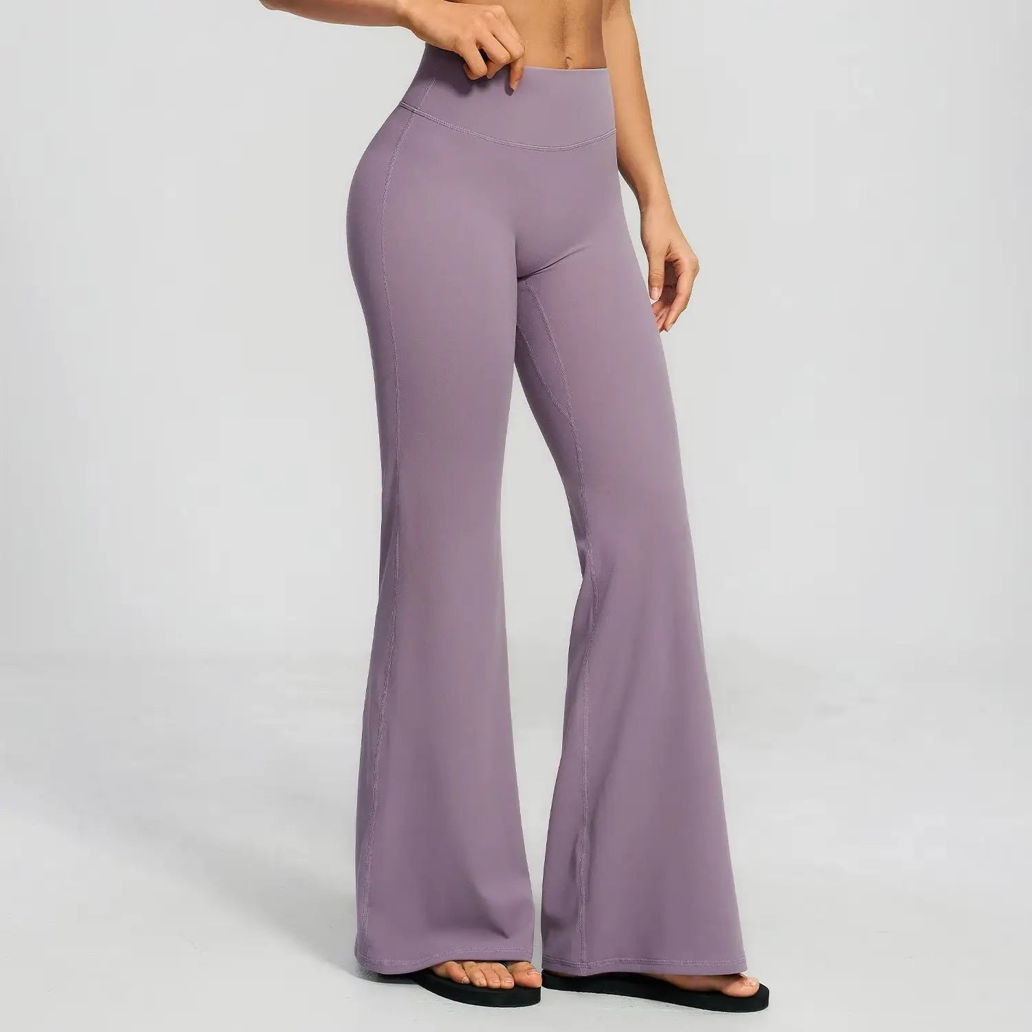 High Waist Flared Leggings Gym Fitness Bell-bottoms Yoga Pants Workout Runing Sport Legging Women's Control Tummy Wide Leg Pants