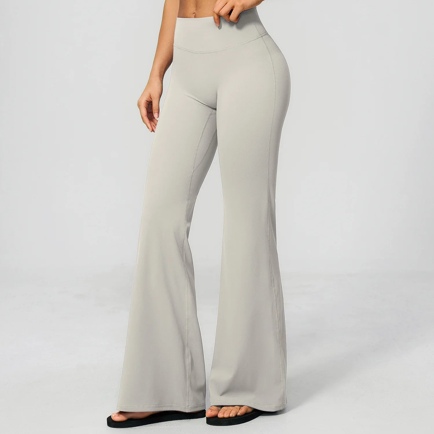 High Waist Flared Leggings Gym Fitness Bell-bottoms Yoga Pants Workout Runing Sport Legging Women's Control Tummy Wide Leg Pants