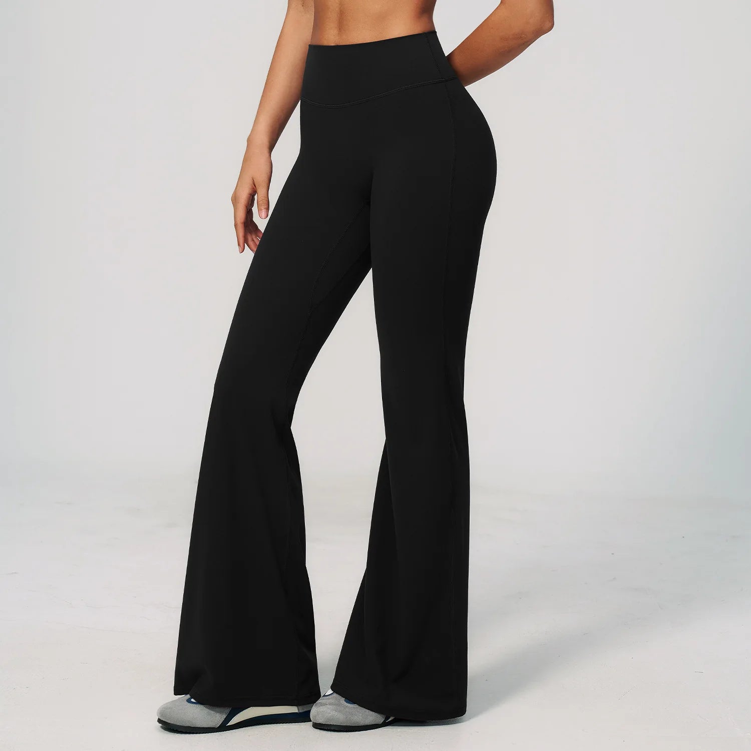 High Waist Flared Leggings Gym Fitness Bell-bottoms Yoga Pants Workout Runing Sport Legging Women's Control Tummy Wide Leg Pants