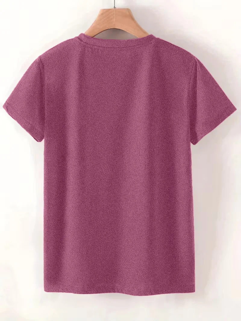 Plus Size Women's Short Sleeve T-Shirt Peace Love Light Go Yourself Everyday comfortable and versatile style summer outfits